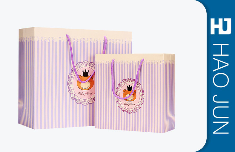 Recycled Cardboard Shopping Bags With Handle , Kraft / Coating Paper