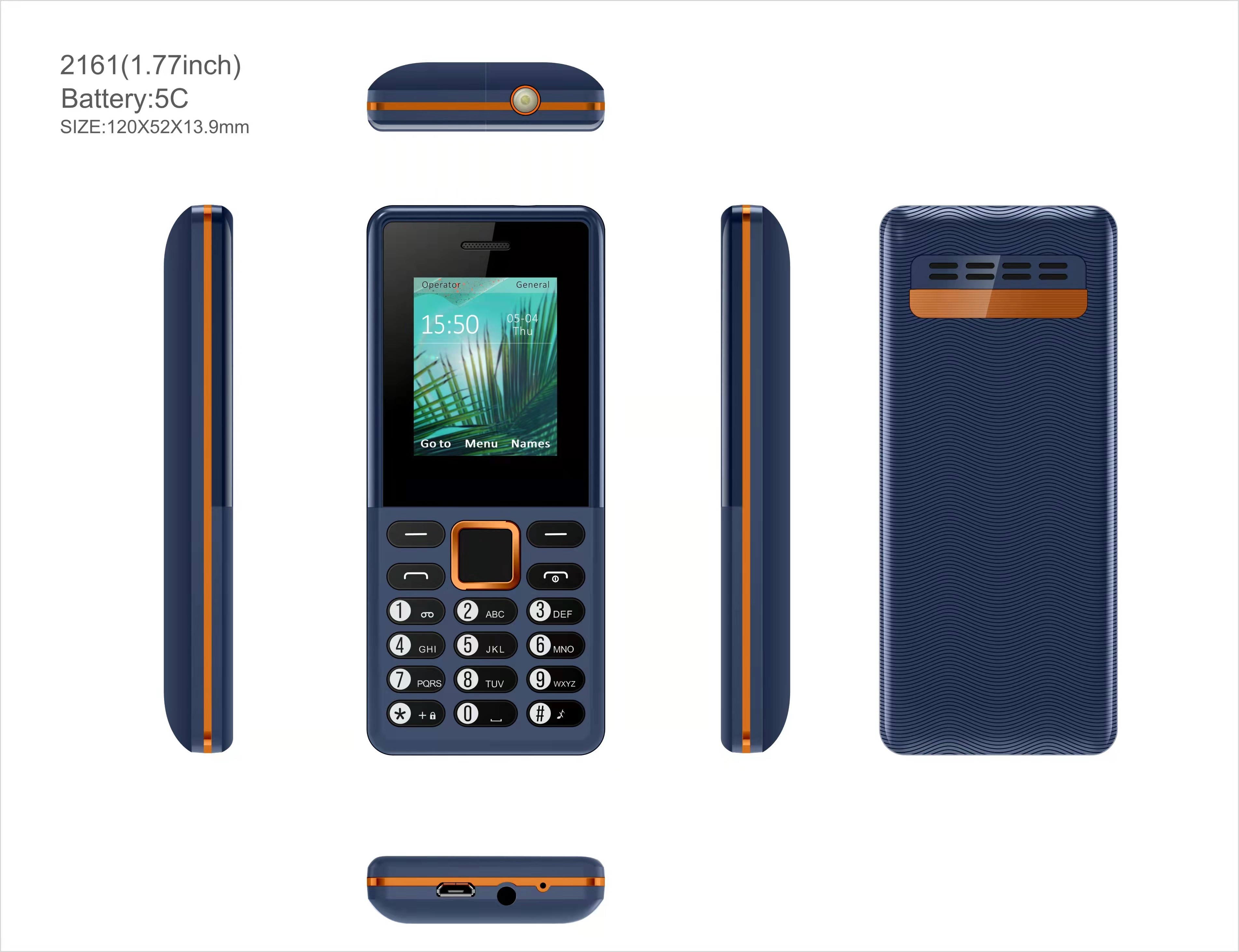 2G 3G Keypad Mobile Phones 5C 600mAh Multi Lauguage For Elderly