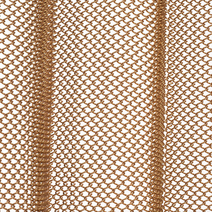 Aluminum Coil Metal Wire Mesh Curtain With Custom Surface Finish For Decoration