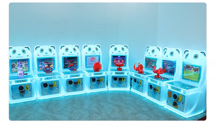 Cute bear kids bullets arcade shooting kids coin operated game machine for indoor shopping mall