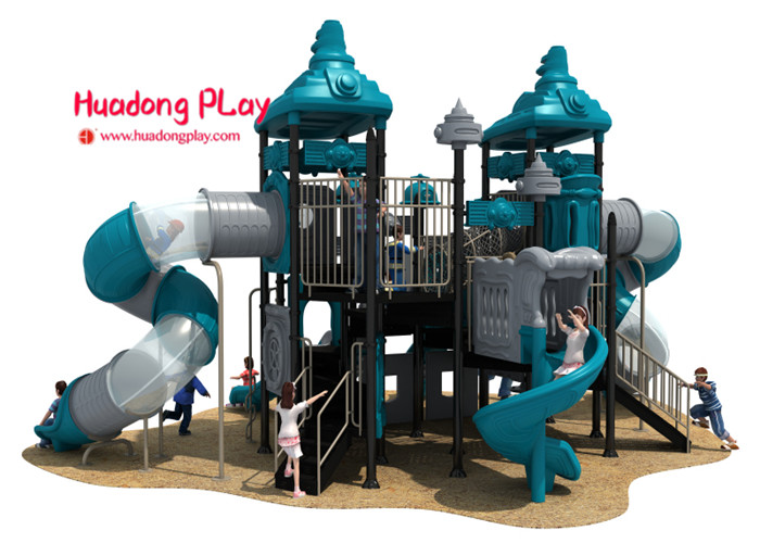 High Strength Outdoor Playground Slides , Play Structure Slide Food Grade Plastic