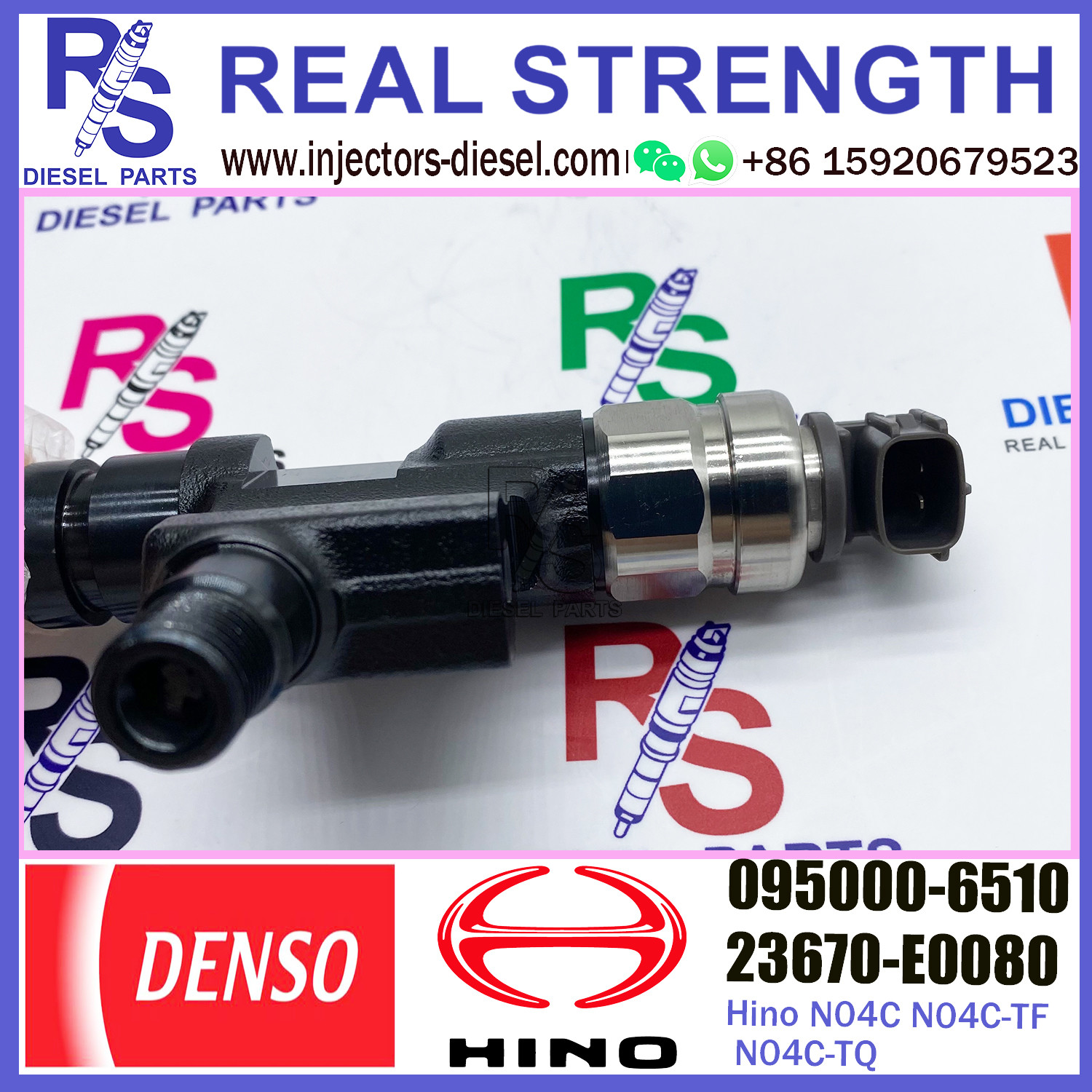 Common Rail Injector 095000-6510 for TOYOTA HINO 23670-79018 23670-78111 23670-E0081 23670-E0082