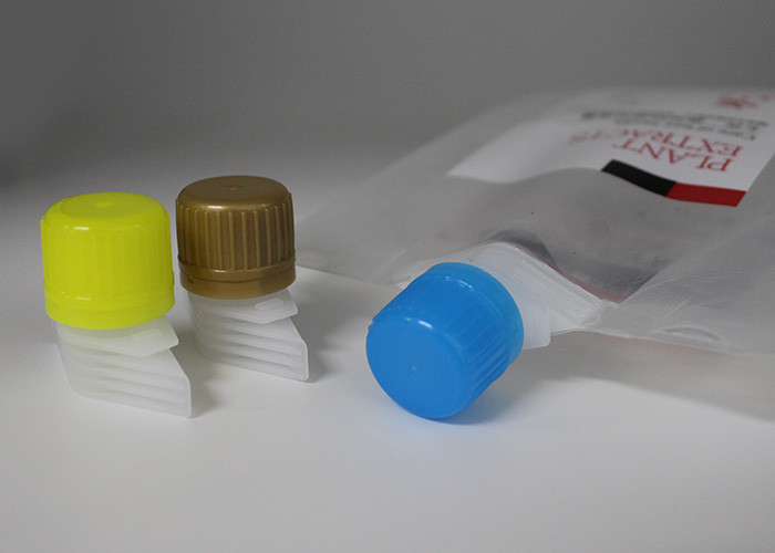 PE Corrosion Proof Plastic Pour Spout Caps For Automobile Glass Cleaner Package Bag