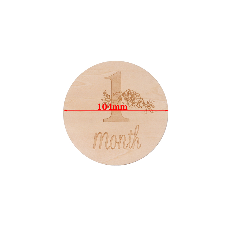 Cloud shaped Baby Monthly Milestone Cards Wooden Printed Milestone Discs for Baby Newborn Gifts-customized design accept