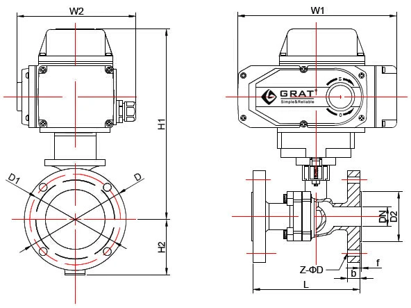 Cast Iron with Fluorine Electric Ball Valve for Acid Alkali Liquid