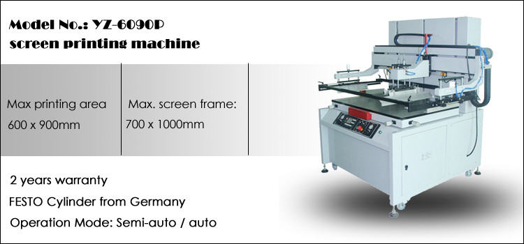 YZ-6090P flat large format advertising poster screen printing machine with vacuum
