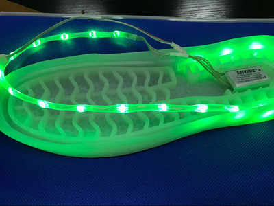Rechargeable Led Flashing Shoe Light Waterproof Button Switch To Control