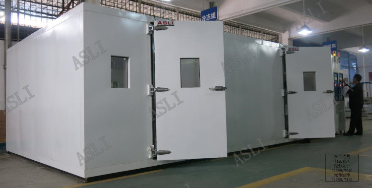 Vehicle Drive-In Test Chamber Climatic Walk In Test Room , Stability Testing Chambers
