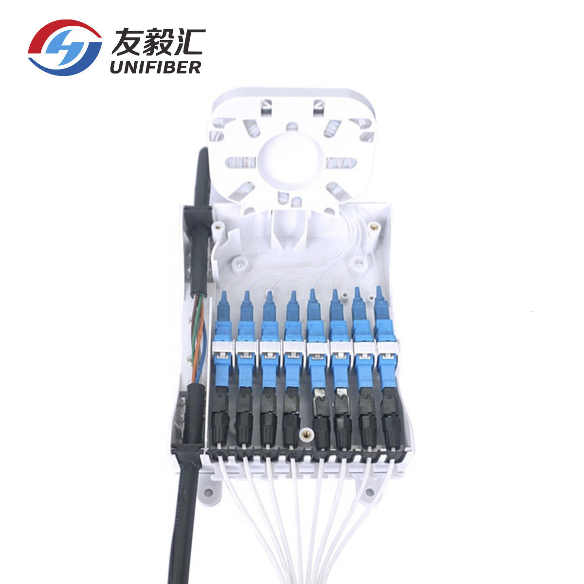 ABS 8 Ports SC Anti UV FTTH Fiber Optic Termination Box