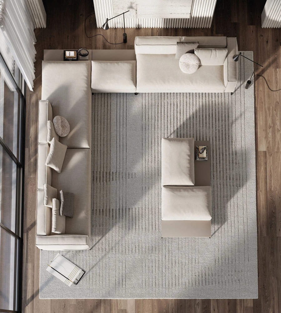 Modern Aesthetics Long L-Shaped Armchair Sofa For Hotel Lobby Villa Reception