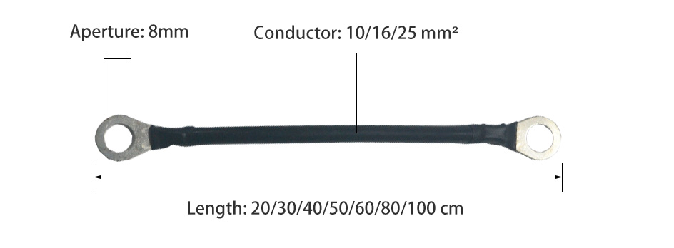 4 AWG Battery Connection Cable High Current Copper PVC 300cm 500cm