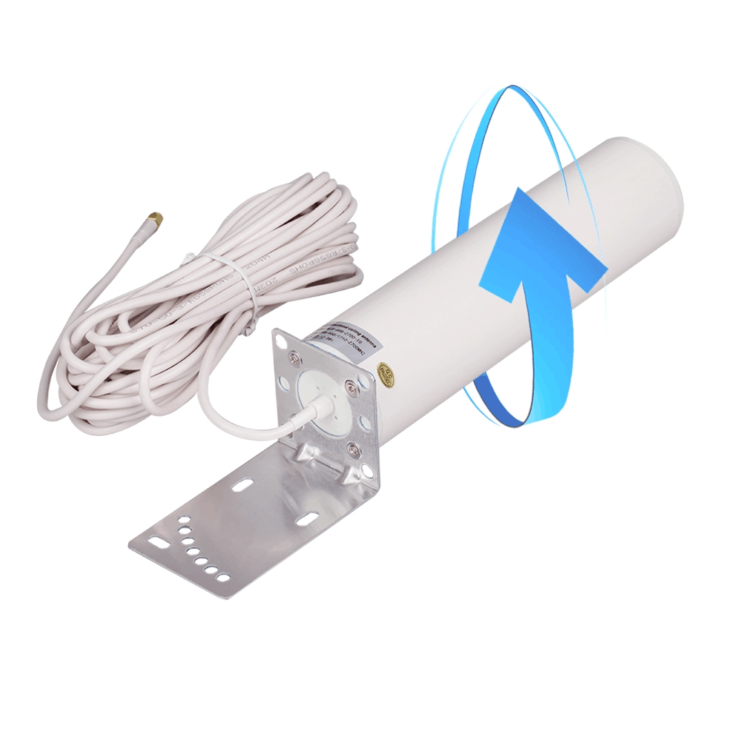 4G 5ghz Dual Band Dual Connector Omni Outdoor WiFi Antenna with Max input power 100W