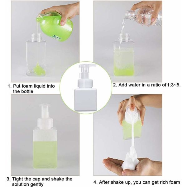 Cosmetic Packing Lotion Pump Bottle White Foam Pump Dispenser Bottle