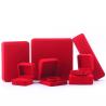 Buy cheap Custom Logo Red Velvet Jewelry Box for Stud Earrings and Necklace from wholesalers