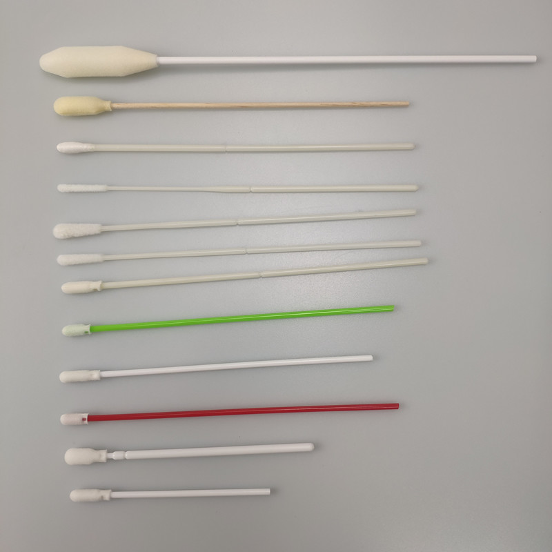 PP Stick Foam Sponge Head Disposable Sampling Swab White Color