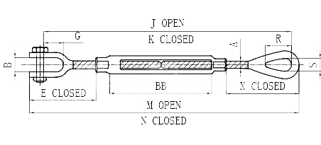 Stainless Steel Turnbuckles Lifting Fittings Galvanized Wire Rope Cable Turnbuckle