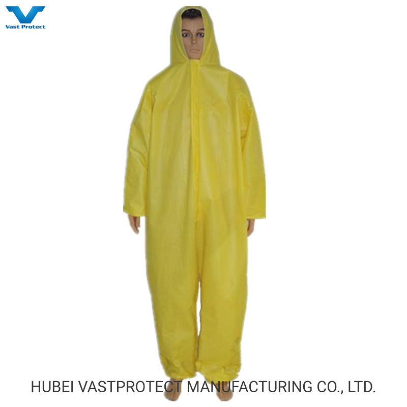 Overalls Disposable Nonwoven SMS Microporous Coveralls with Knitted Cuffs