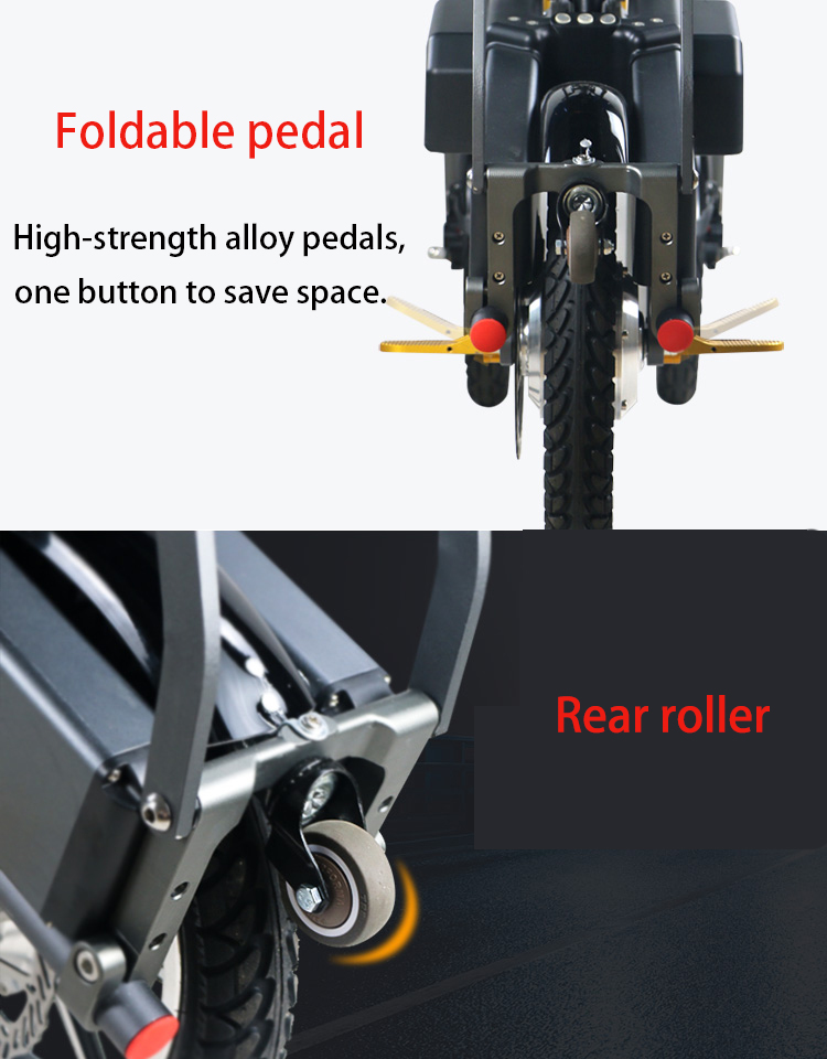 Lightweight Electric Powered Tricycle 14 Inch Aluminium Alloy Frame