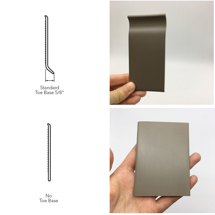 Easy-to-Install Rubber Wall Cove Base with Toe Choice from RAL Code or Pantone Code