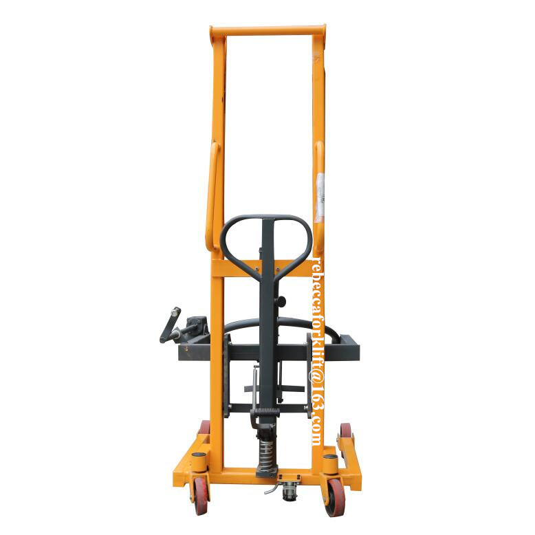 350kg Drum Lifter Trolley Hand Operated Type , Rotatable Hydraulic Drum Stacker