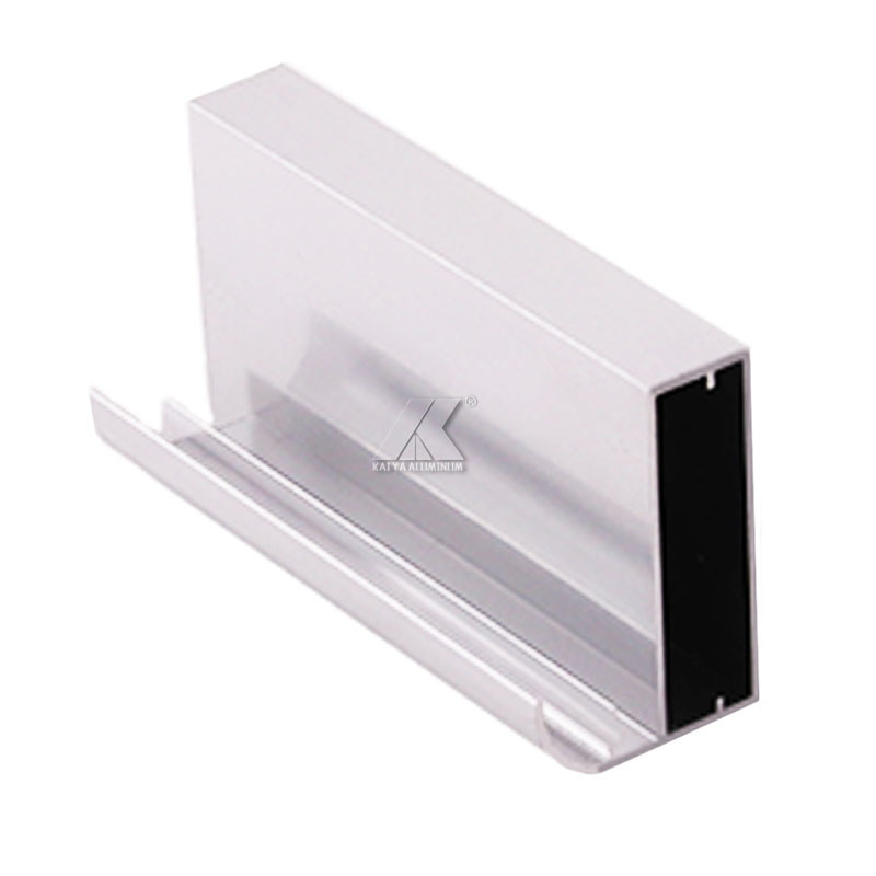 6063 T5 Anodized Extruded Furniture Aluminium Profile For Cabinet Glass Door Handle