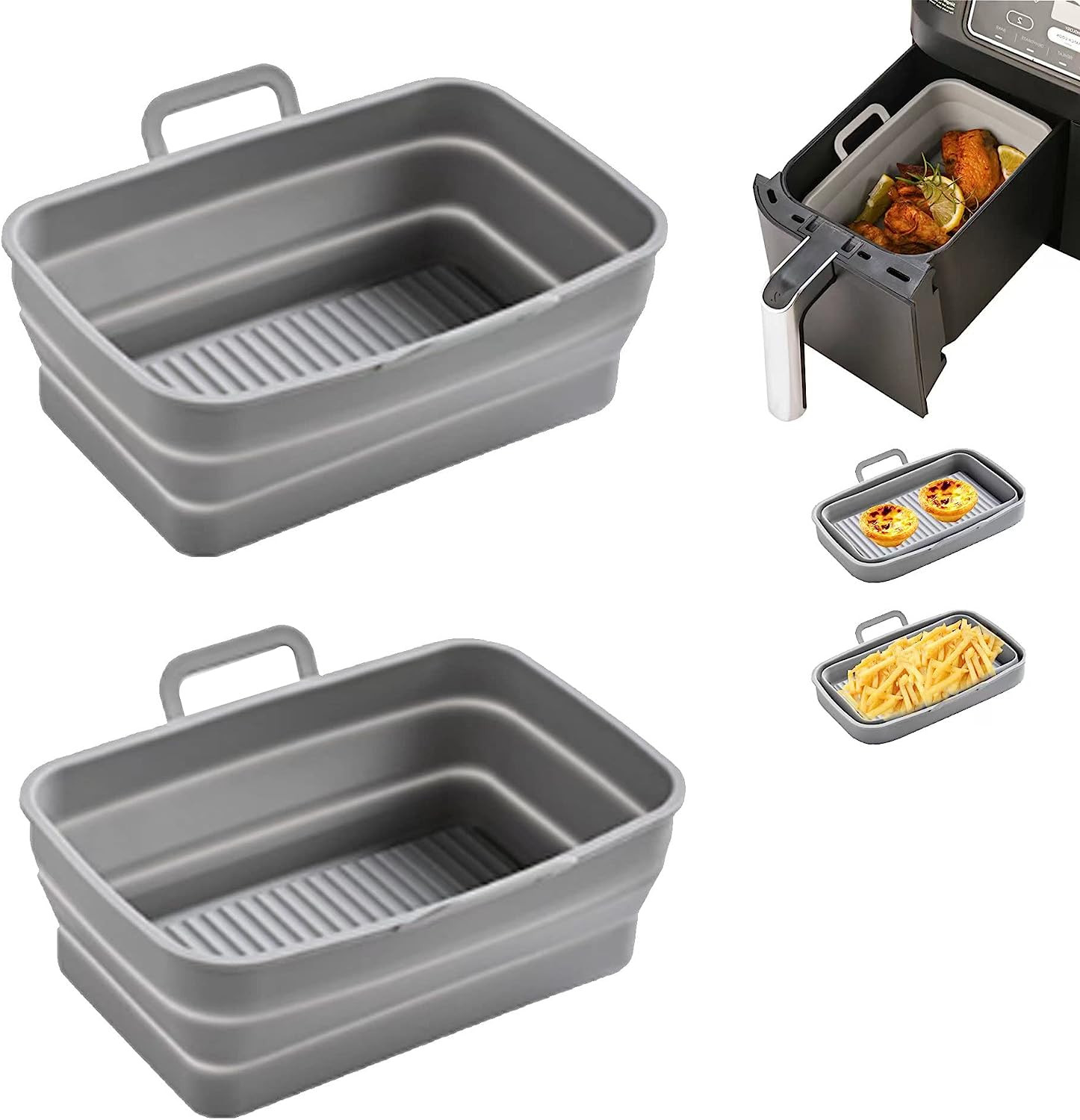 Lightweight Silicone Tray For Air Fryer Waterproof Anti Slip