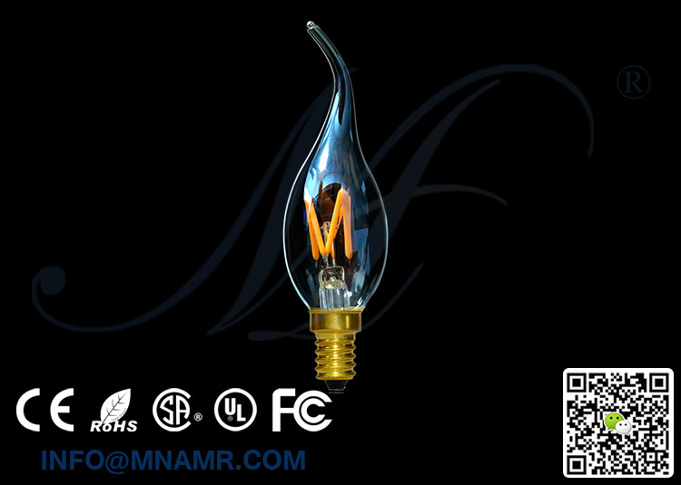 High Quality E14 C35 LED Bulb 4Watts 400lm Dimmable 2 Years Warranty UL Approved