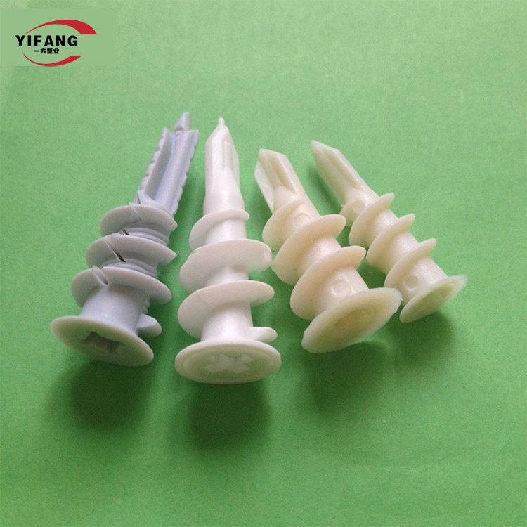 High Rigidity Plastic Wall Anchors Gyprock Screw Plugs For Building Materials