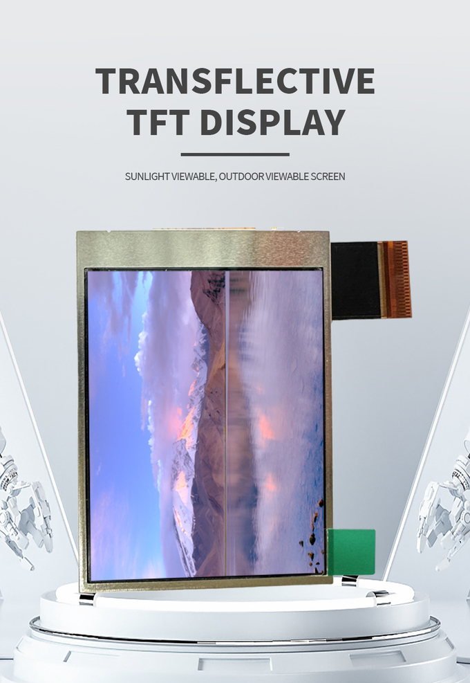 Transreflective TFT Display SPI Smart LCD Module 210nits RT24QV133A