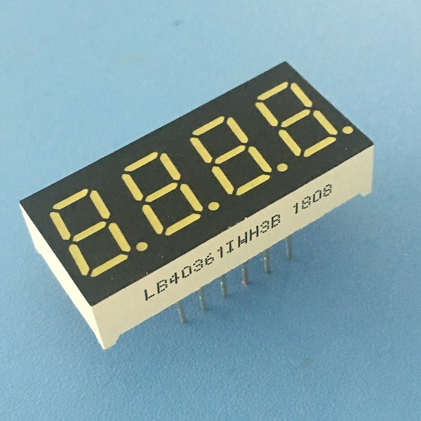 0.36" 4 Digit 7 Segment LED Display IC Compatible Low Power Consumption