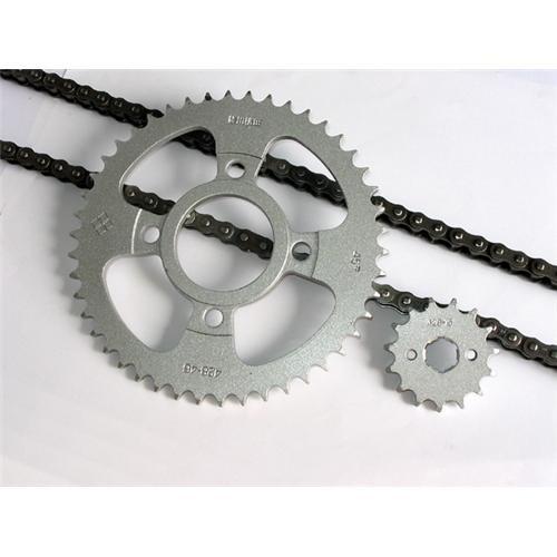 1045 Steel Heattreatment Endurance Motorcycle Sprockets kits Black and Silver Color