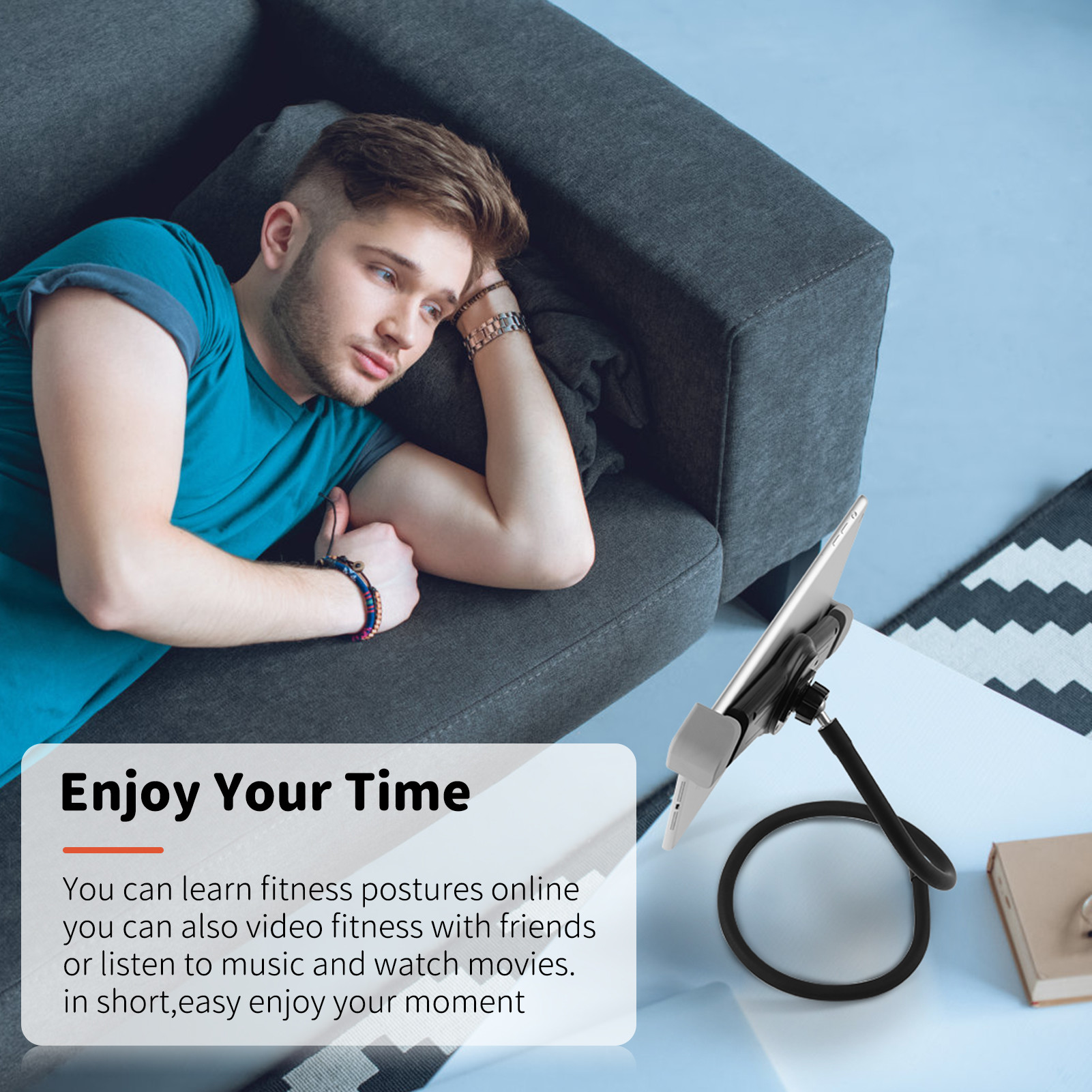 Flexible Gooseneck Tablet Holder ,Tablet Stand for ipad mini pro air Galaxy tabs