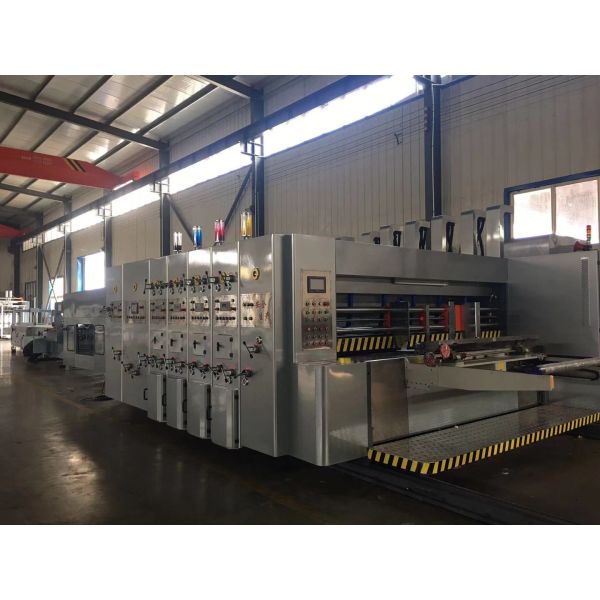 Automatic Case Maker Flexo Printer Slotter With Folder Gluer Bundling Line