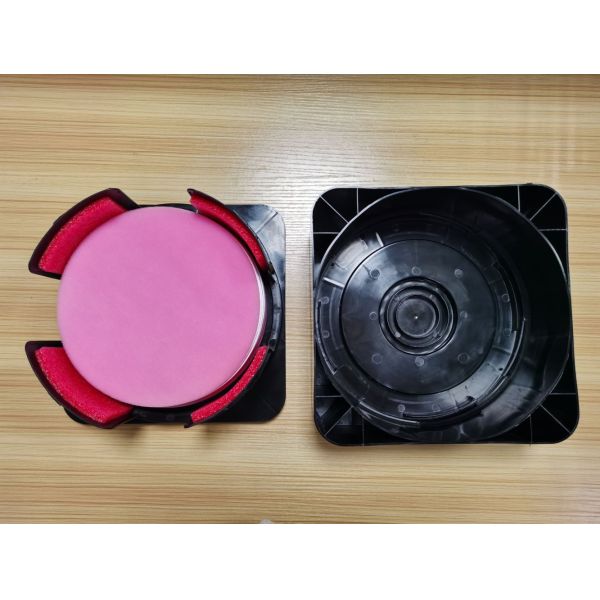 Black Antistatic Horizontal Wafer Shipper Rotated Open Box OEM With Low Gas Release