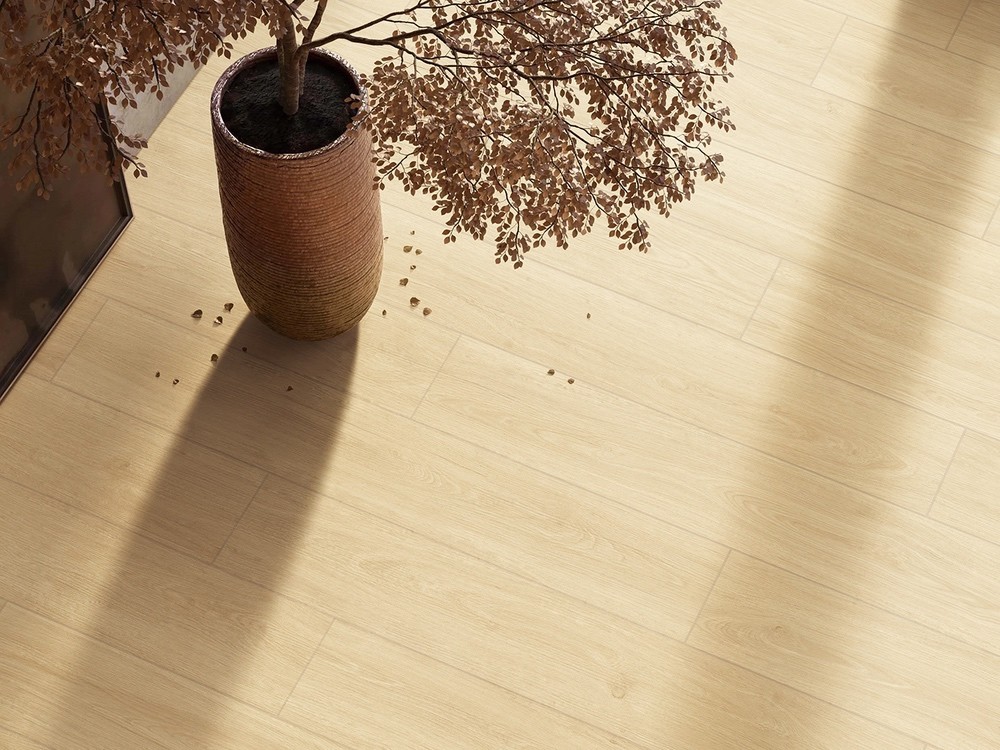 Yellow Brown Firebrick Floor Strips For Bedroom And Office 200x1200mm Wooden Porcelain Strips Antibacterial