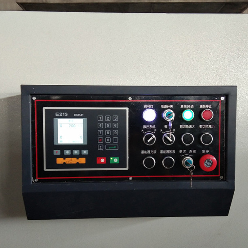 Customize Industrial Hydraulic Guillotine Shearing Machine E21s Controller 4*2500MM