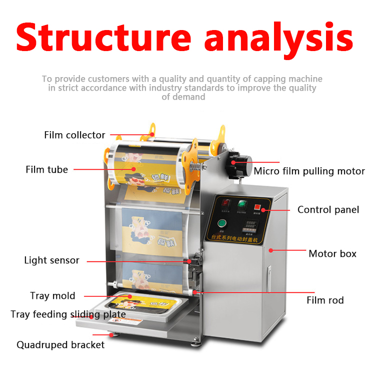 304 stainless steel multifunctional sealing machine automatic Semi-auto Tray Container Sealing Machine