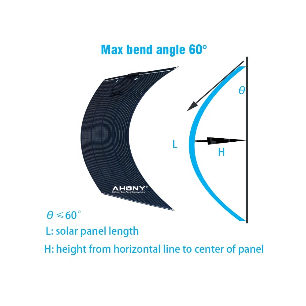 Flexible 210w Bendable Solar Panel Etfe Rv Awning Transparent Bifacial PV Module