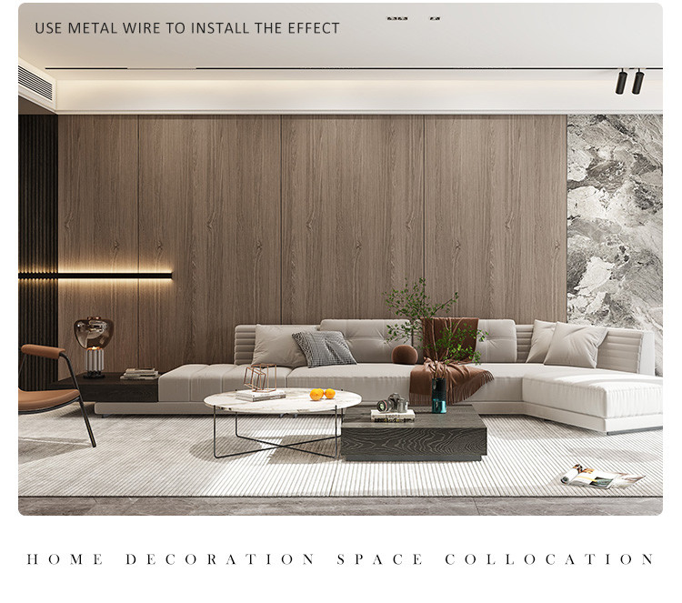 PVC Wall Panel Hot Sale 1220*2440*5/8mm Flame Retardant Bamboo Charcoal Wood Eco-Friendly PVC Marble Wall Panel Indoor Decorative Panel Ceiling For