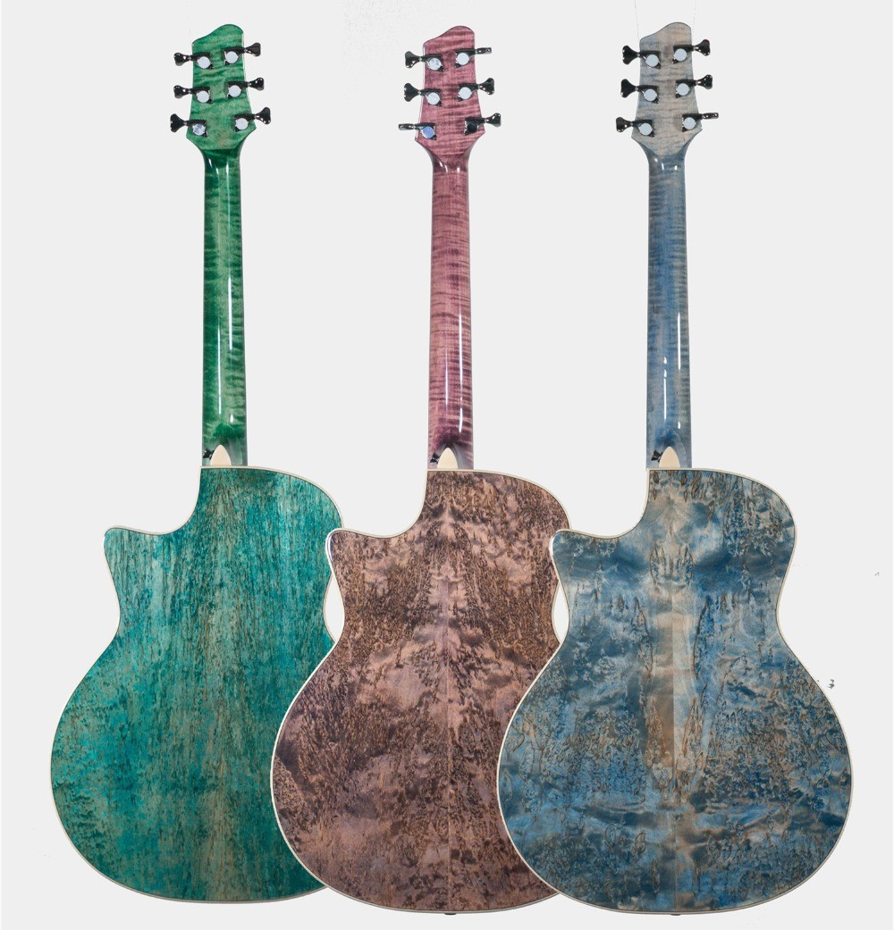 41 inch Solid Spruce wood Acoustic Guitar 2019 Drottingholm 3 colors Burst Maple Guitar,Free shipping