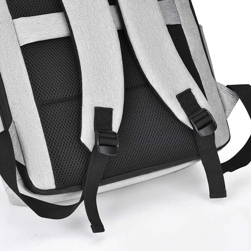 11.8 Inch Gray Business Laptop Backpack Nylon Lightweight Laptop Backpack