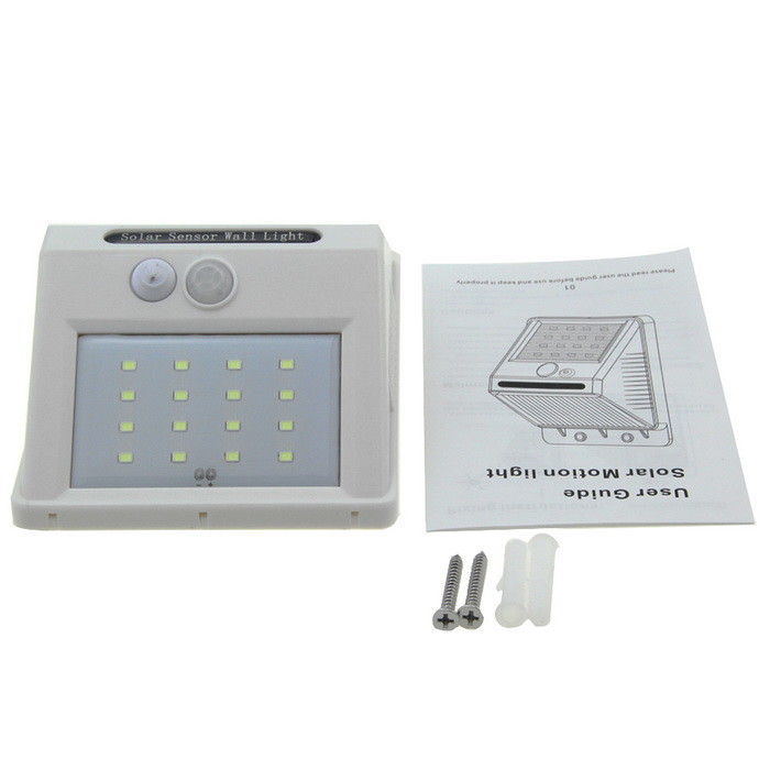 KooSion LED Solar PIR Sensor Outdoor Garden Security Wall Lamp