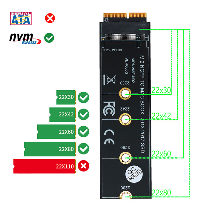 3mil Electronics Computers Accessories M.2 NVME SSD Convert Adapter Card FCC
