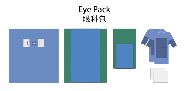CE ISO Non Woven Opthalmology Disposable Surgical Packs For Single Use