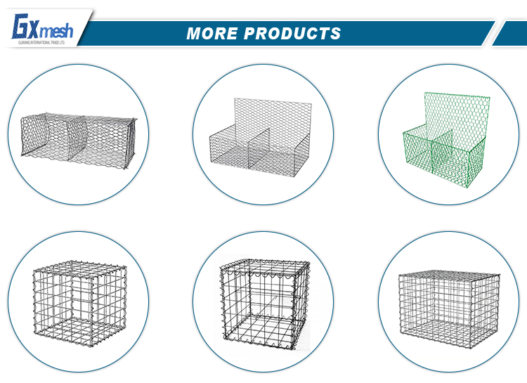 Newest Hot Sale Customizable Hot Dipped Galvanized Stone Cage/Gabion Box/Rock Filled Gabion Baskets
