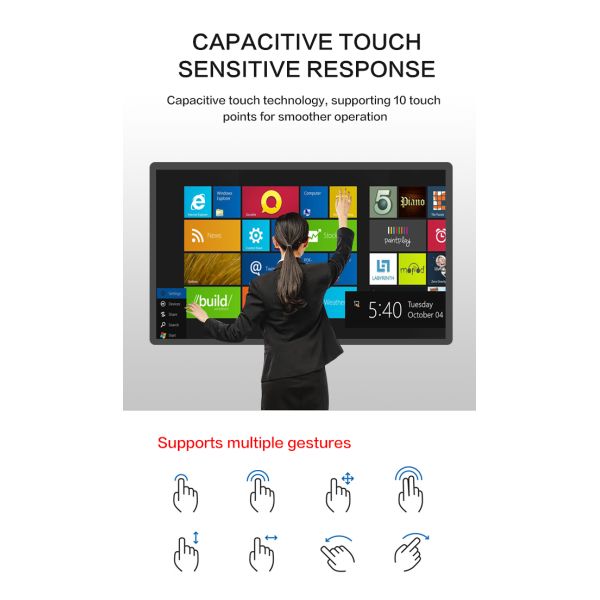 43 Inch Object Recognition Interactive Display Table Multi Touch Screen Coffee Shop Dining Table For Education
