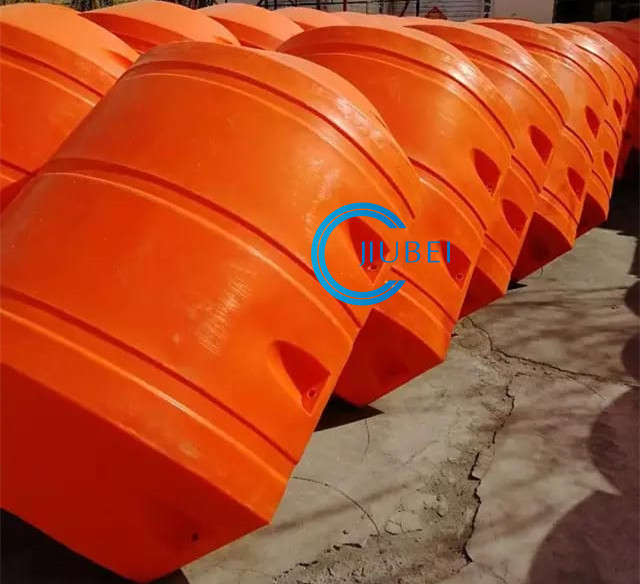 Impact Orange HDPE Pipe Buoy Float With Hot Galvanized Steel Installation
