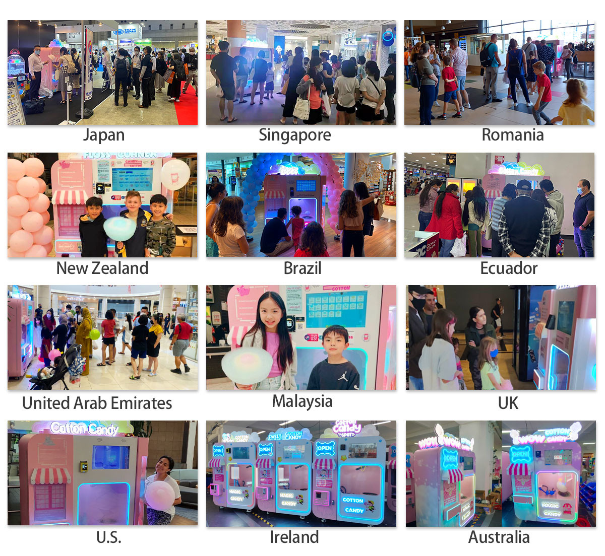 New Vending Machine 2024 Professional Intelligent Automatic Cotton Candy Vending Machine With Advertising Screen