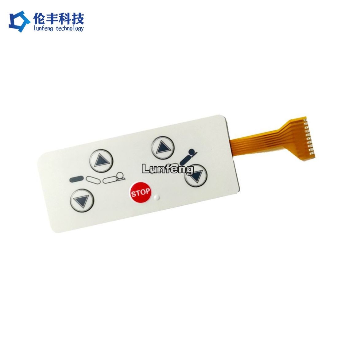 Dashboard Polyester PET Membrane Switch Keyboard With FPC Circuit