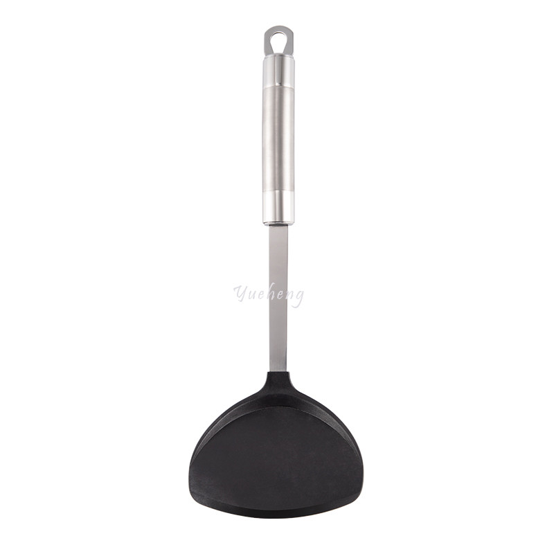Kitchen tools utensils set with Nylon head Stainless steel handle fork ladle sollted turner Pasta Server